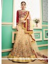 Beige Lace Work Lehenga Choli