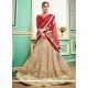 Lace Work Beige Lehenga Choli