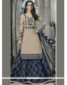 Cotton Beige Long Choli Lehenga