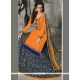 Cotton Orange Long Choli Lehenga