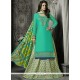 Blue Cotton Long Choli Lehenga