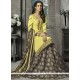 Cotton Yellow Long Choli Lehenga