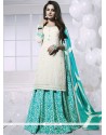 Print Work Faux Georgette Long Choli Lehenga