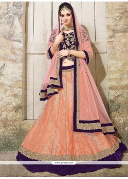 Velvet Zari Work Lehenga Choli