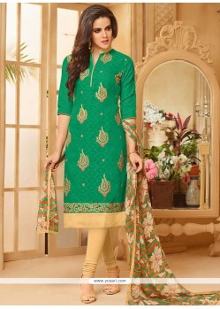 Green Churidar Suit