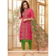 Cotton Embroidered Work Churidar Suit