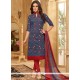 Embroidered Work Cotton Churidar Suit