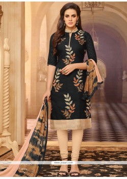 Embroidered Work Cotton Churidar Suit