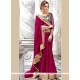 Faux Chiffon Magenta Classic Saree