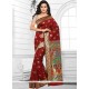 Maroon Art Silk Traditional Designer Saree