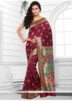 Magenta Traditional Saree