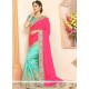 Embroidered Work Crepe Silk Designer Half N Half Saree