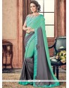 Rayon Embroidered Work Shaded Saree