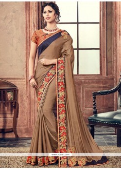 Brown Designer Traditional Saree