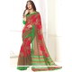 Rose Pink Print Work Fancy Fabric Casual Saree