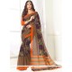 Print Work Wine Casual Saree