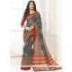 Fancy Fabric Print Work Casual Saree