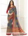 Fancy Fabric Print Work Casual Saree