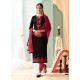 Embroidered Work Black Straight Suit