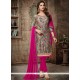 Embroidered Work Grey Cotton Churidar Designer Suit