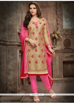 Beige Churidar Designer Suit