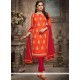 Embroidered Work Cotton Churidar Designer Suit