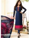 Drashti Dhami Navy Blue Churidar Designer Suit