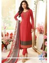 Drashti Dhami Red Churidar Designer Suit