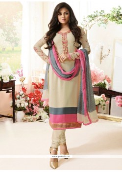 Drashti Dhami Cream Churidar Designer Suit