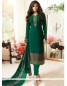 Drashti Dhami Green Churidar Designer Suit