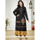 Ayesha Takia Black Embroidered Work Churidar Suit