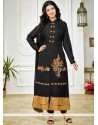 Ayesha Takia Black Embroidered Work Churidar Suit