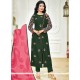 Ayesha Takia Green Embroidered Work Churidar Designer Suit