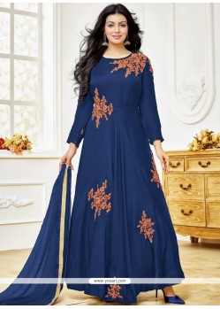 Ayesha Takia Navy Blue Lace Work Anarkali Suit