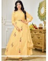 Ayesha Takia Beige Cotton Anarkali Suit