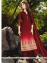 Maroon Churidar Designer Suit