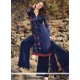 Faux Georgette Navy Blue Resham Work Designer Palazzo Suit