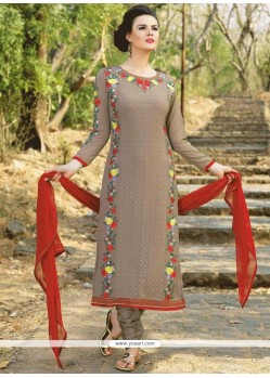 Brown Churidar Designer Suit