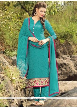 Faux Georgette Churidar Designer Suit