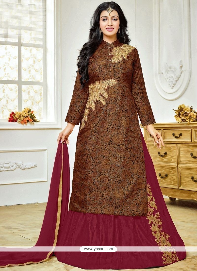 Buy Bollywood Ayesha Takia Green Georgette Anarkali Churidar Suit Online -  DMV15383 | Andaaz Fashion