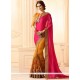 Chiffon Satin Patch Border Work Half N Half Saree