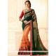 Patch Border Work Chiffon Satin Half N Half Designer Saree