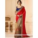 Satin Silk Embroidered Work Designer Half N Half Saree