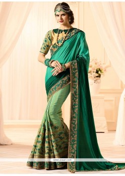 Art Silk Half N Half Designer Saree