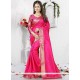 Art Silk Hot Pink Traditional Saree