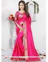 Art Silk Hot Pink Traditional Saree