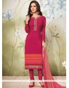 Embroidered Work Faux Georgette Churidar Designer Suit