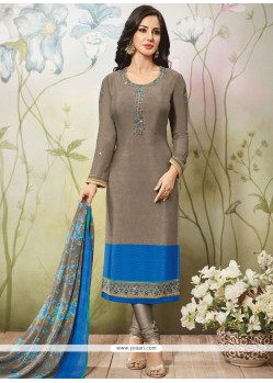 Embroidered Work Churidar Designer Suit