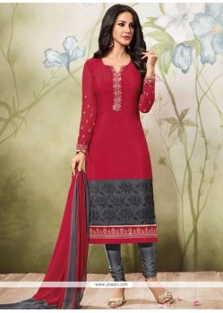 Rani Embroidered Work Churidar Designer Suit