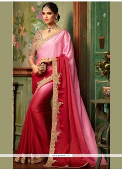 Patch Border Work Shaded Saree